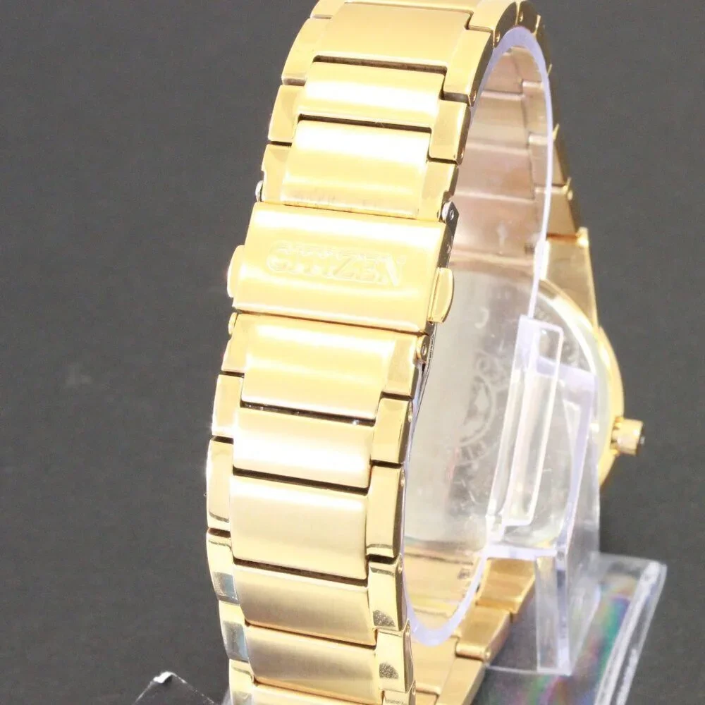Citizen Axiom Eco Drive Men's Watch Diamond Indices Gold Tone Black Dial 40mm